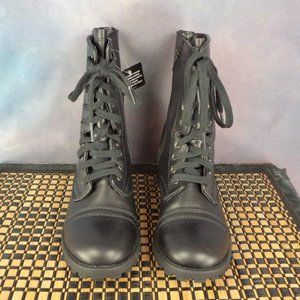 Black combat style Arizona Jean Co boots w/ memory foam in-soles.